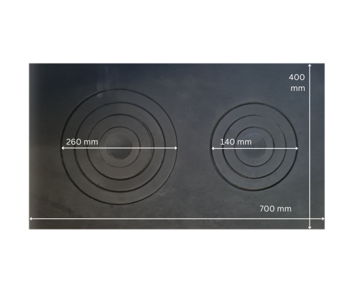 Plita cu doua ochiuri 700 x 400 mm [2]