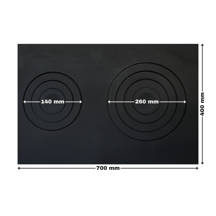 Plita cu doua ochiuri 700 x 400 mm [2]