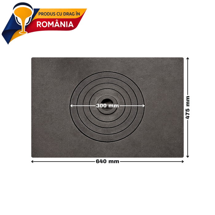 PLITĂ MARE CU OCHI CENTRAL 640 x 475 mm [2]