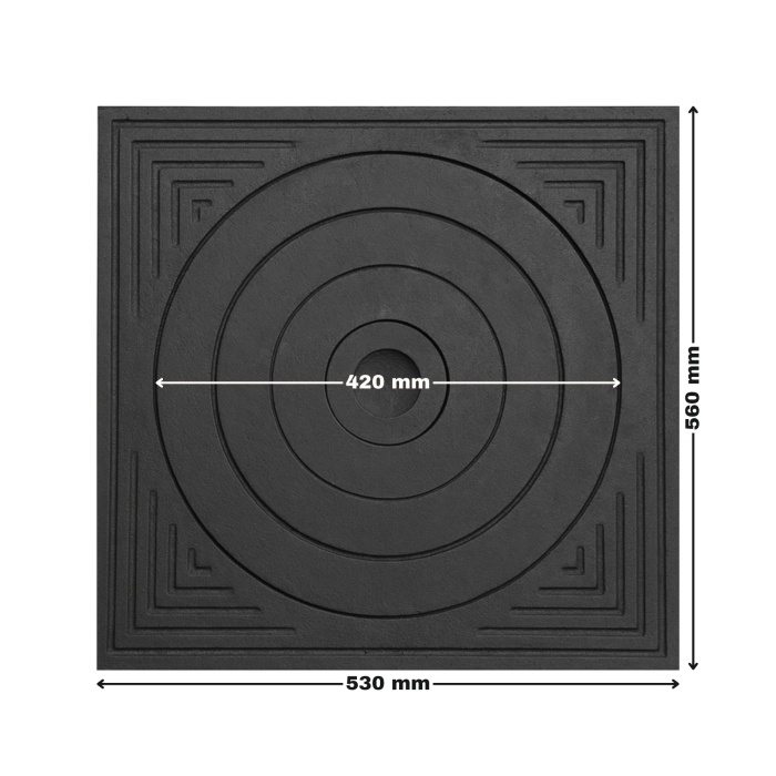 Plita din fonta 530 x 560 mm grosime 17 mm [2]