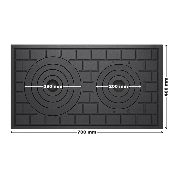 Plită din fontă 700 x 400 mm, ochiuri mobile [2]