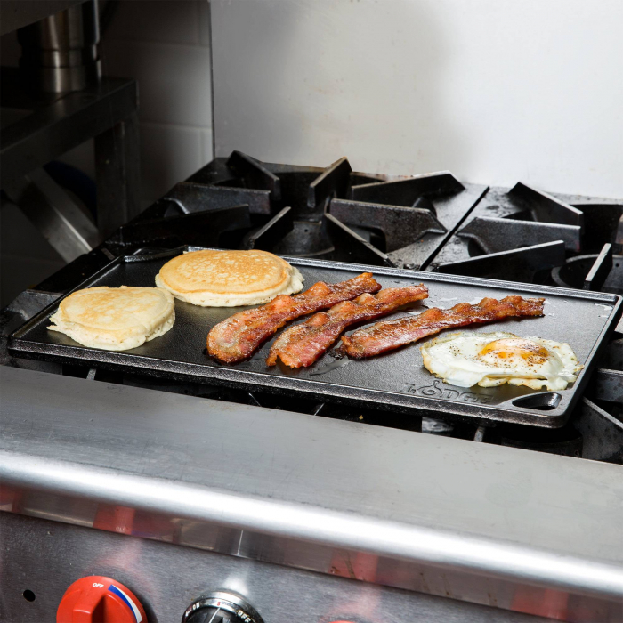 Plita din fonta cu 2 fete neteda si grill Lodge 42,5 x 24 cm L-DP3 [10]