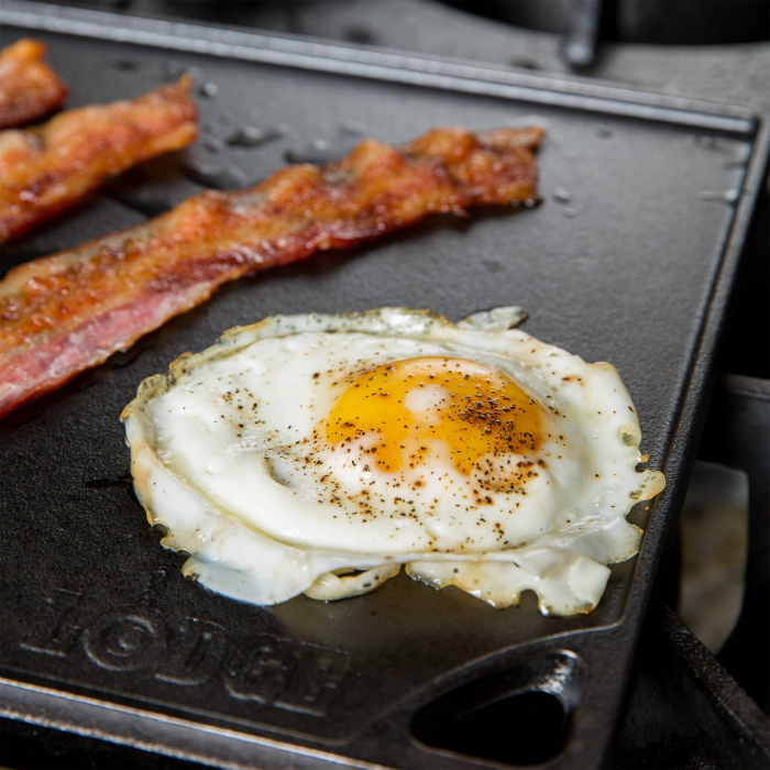 Plita din fonta cu 2 fete neteda si grill Lodge 42,5 x 24 cm L-DP3 [11]