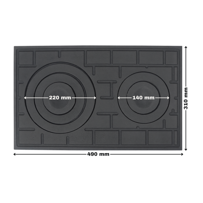 Plita din fonta cu doua ochiuri 490 x 310 mm [2]