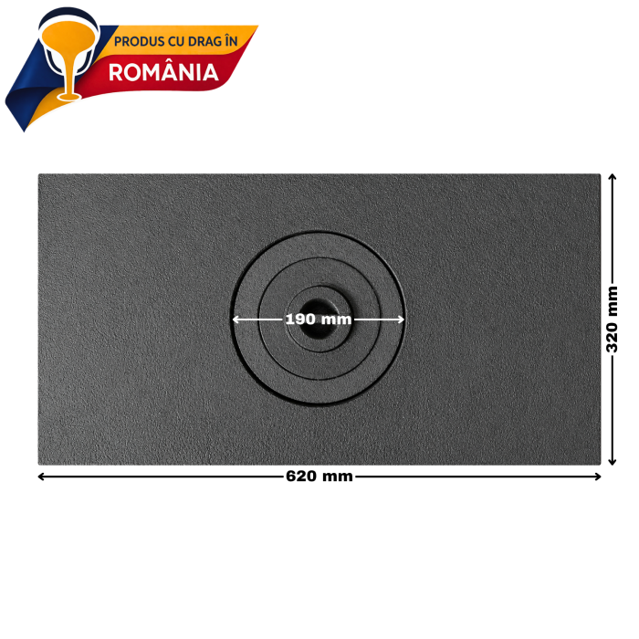 Plită din fontă cu un ochi 620 x 320 mm [2]