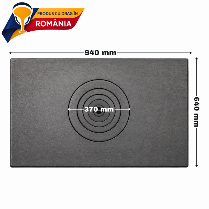 Plită din fontă cu un ochi 940 x 640 mm [2]