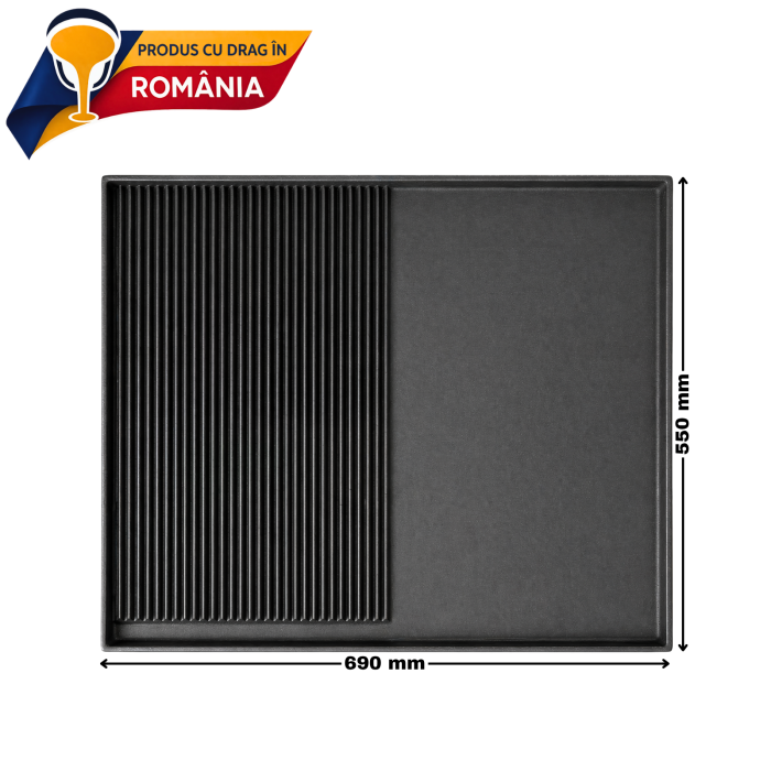 PLITĂ DIN FONTĂ MIXTĂ CU BORDURĂ 690 x 550 mm [2]