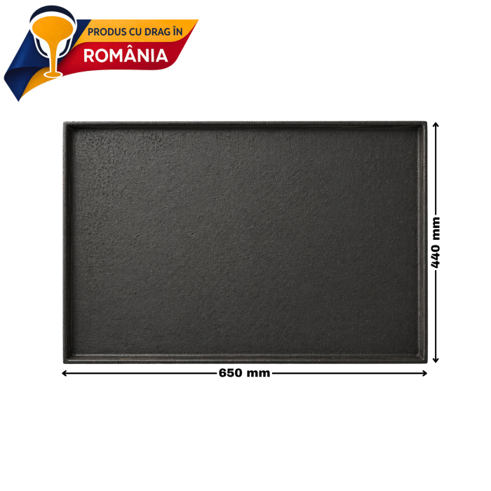 PLITĂ DIN FONTĂ NETEDĂ CU BORDURĂ 650 x 440 mm [2]