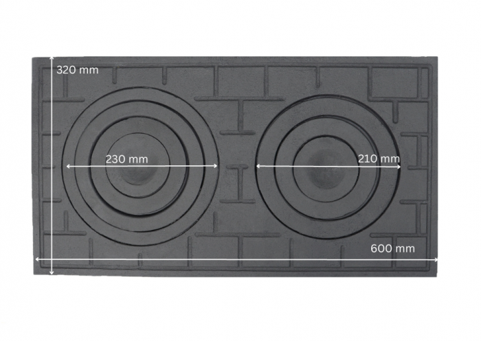 PLITA FONTA 2 OCHIURI 600X320 mm [3]