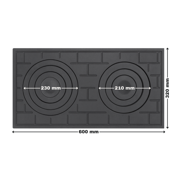 PLITA FONTA 2 OCHIURI 600X320 mm [2]
