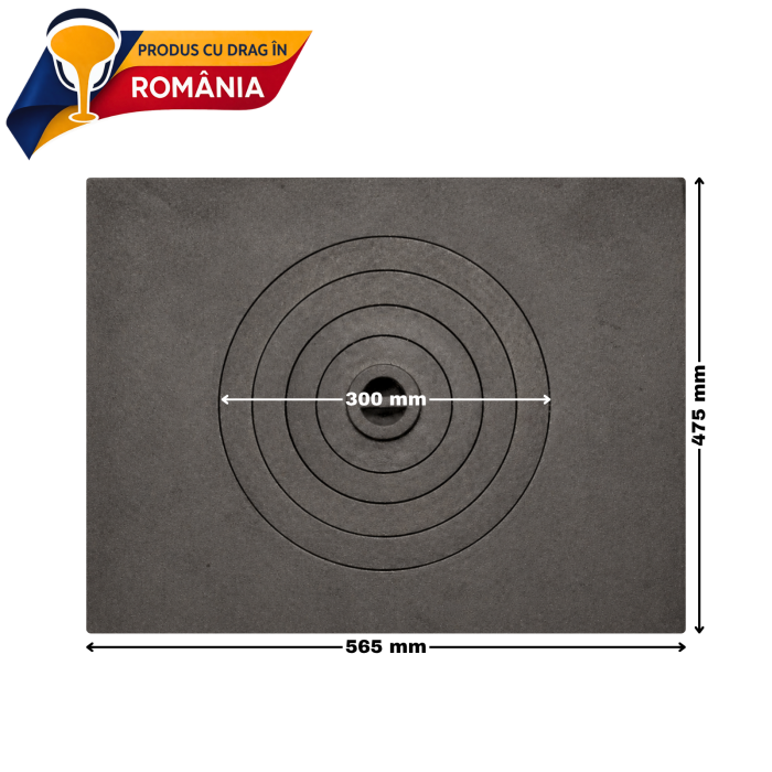 PLITĂ MIJLOCIE CU OCHI CENTRAL 565 x 475 mm [2]