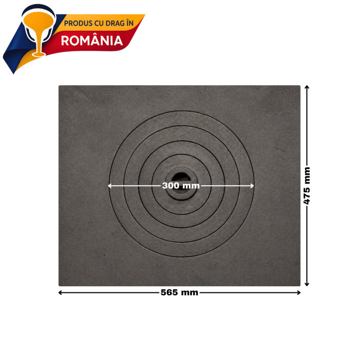 PLITĂ MIJLOCIE CU OCHI CENTRAL 565 x 475 mm [2]