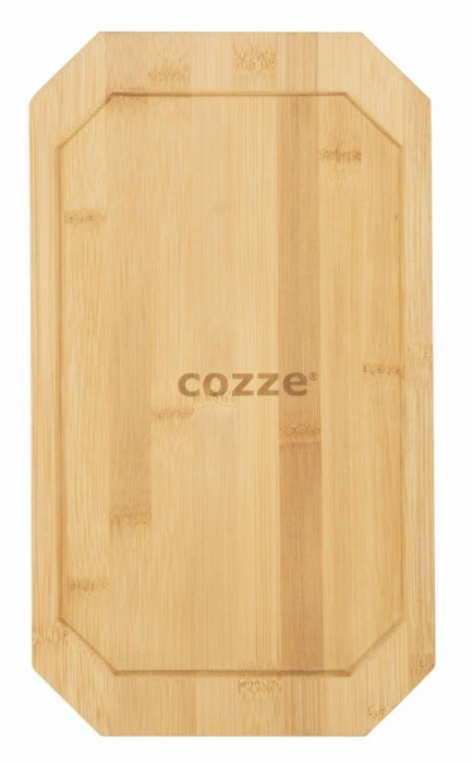 Plita reversibila din fonta cu doua fete grill sau neteda cu suport din lemn pentru servire Cozze 16,5 x 33 cm 90326 [4]