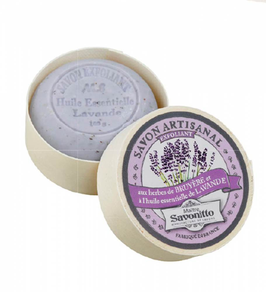 Sapun exfoliant cu ulei esential de lavanda si ulei de migdale dulci, 100 g [1]