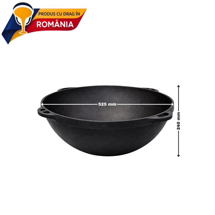 Ceaun din fontă 30 litri cu trepied pentru foc deschis [4]