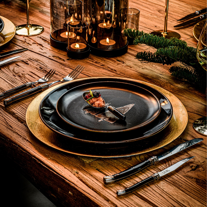 Set 12 tacamuri cu maner negru Laguiole Style de Vie Premium Line PRMINICOUVZW [4]