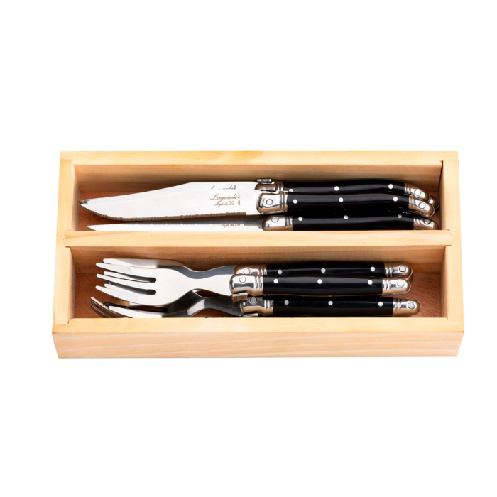 Set 12 tacamuri cu maner negru Laguiole Style de Vie Premium Line PRMINICOUVZW [2]