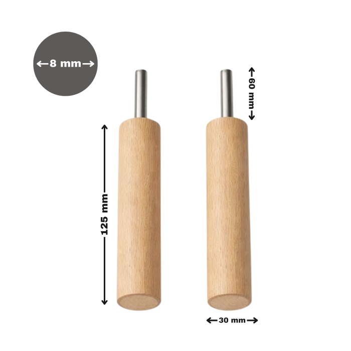 Set 2 mânere detașabile scurte pentru grătar din inox [2]