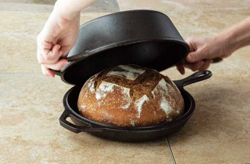 Set 2 tigai din fonta cu maner Lodge Combo Cooker 26 cm L-LCC3 [10]