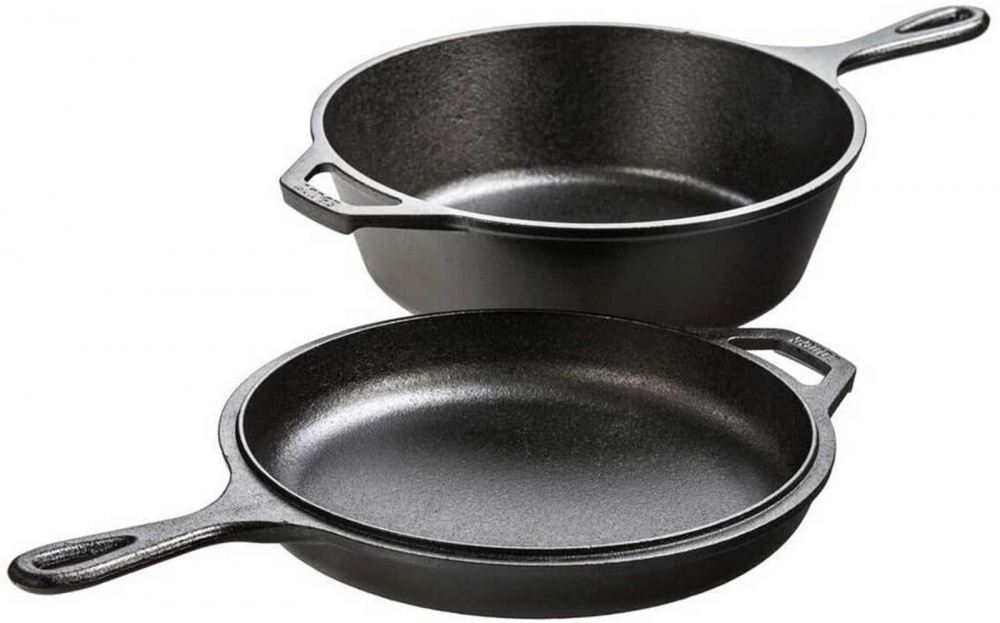 Set 2 tigai din fonta cu maner Lodge Combo Cooker 26 cm L-LCC3 [2]