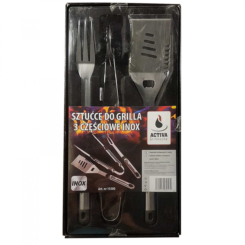 Set 3 ustensile din inox pentru gratar 47 cm Activa 15500 [2]