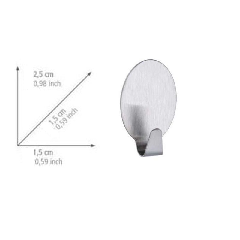 Set 4 carlige ovale argintii Wenko Midget 4378110100 [3]