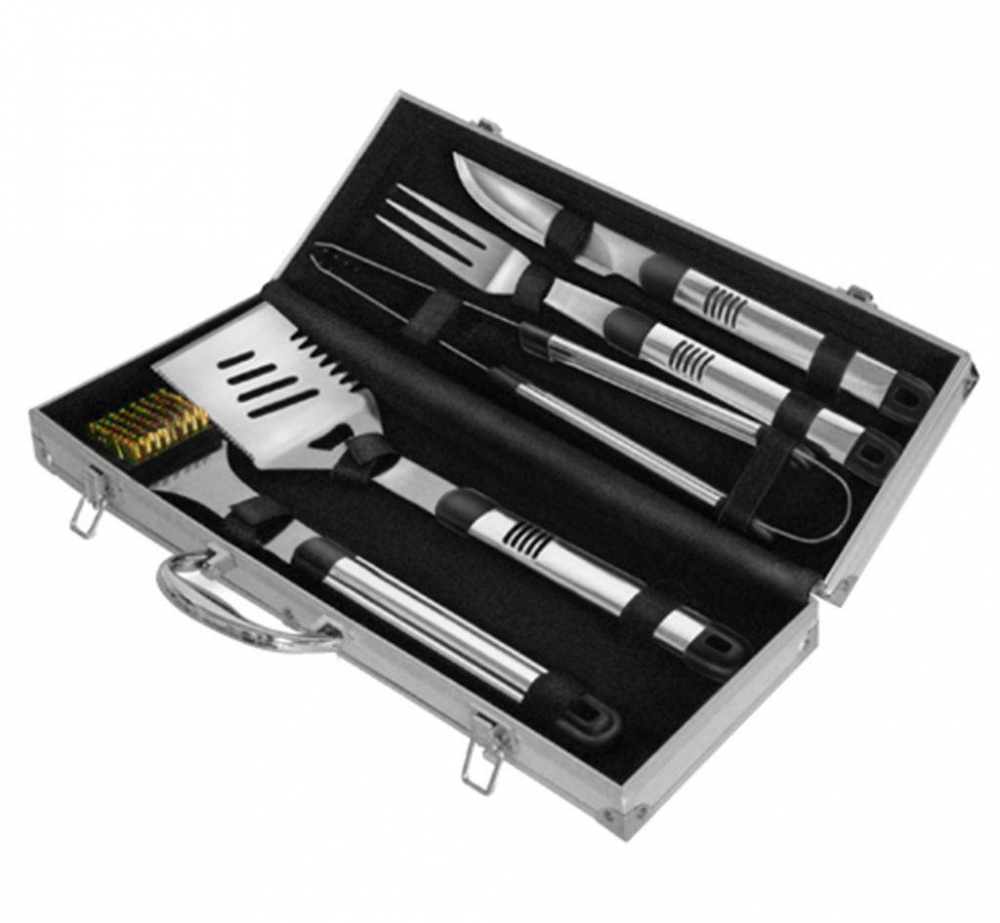 Set 5 ustensile din inox pentru gratar cutie din aluminiu Activa 16100 [2]