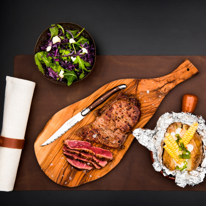 Set 6 cutite de friptura 1,8 mm cu maner din lemn inchis Laguiole Style de Vie Premium Line 1.8PREMDARKWOOD [6]