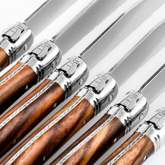 Set 6 cutite de friptura 1,8 mm cu maner din lemn inchis Laguiole Style de Vie Premium Line 1.8PREMDARKWOOD [3]