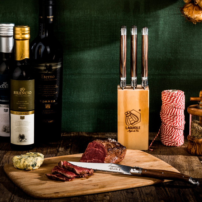 Set 6 cutite de friptura 1,8 mm cu maner din lemn inchis Laguiole Style de Vie Premium Line 1.8PREMDARKWOOD [4]