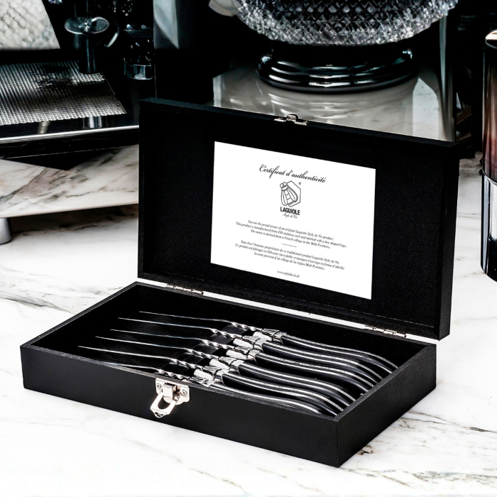 Set 6 cutite pentru friptura Laguiole Style de Vie Luxury Line LUXSTEAKZWART [5]