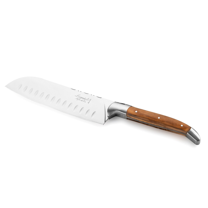 Set cutit Santoku si tocator din lemn Laguiole Style de Vie Luxury Line SANTOKUOLIJFPLANK [2]
