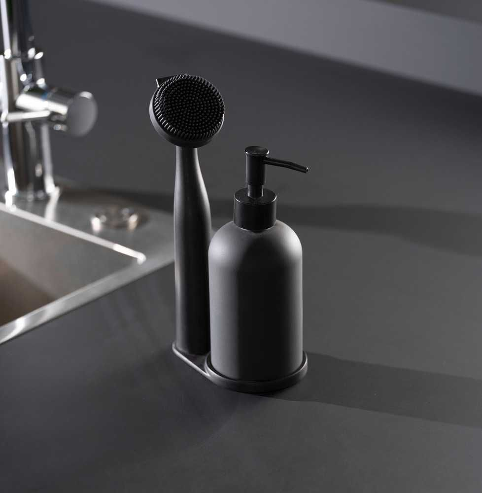 Set dispenser sapun lichid si perie pentru bucatarie Wenko Black Outdoor Kitchen Piedo 55077100 [6]