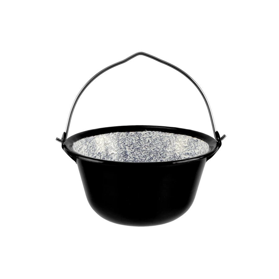 SET PENTRU SERVIRE CEAUN EMAILAT DE 0.8 L CU SUPORT INCLUS [2]