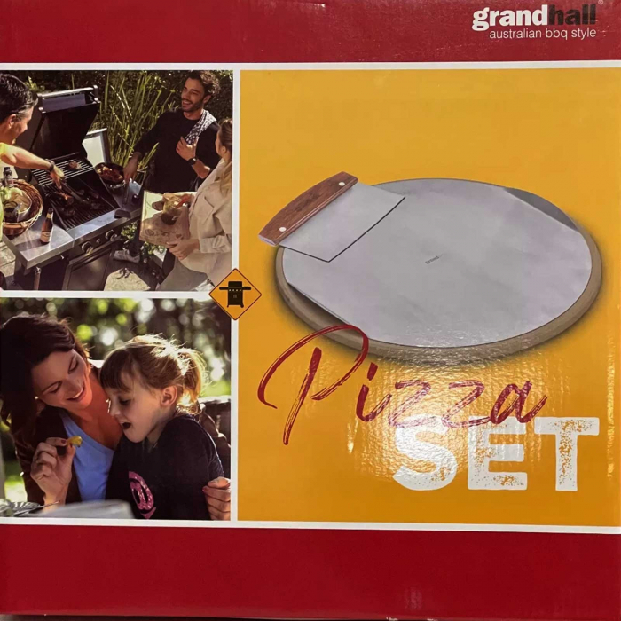 Set pizza piatra 33 cm, foaie inox 31 cm si feliator Grandhall A06619033M [5]