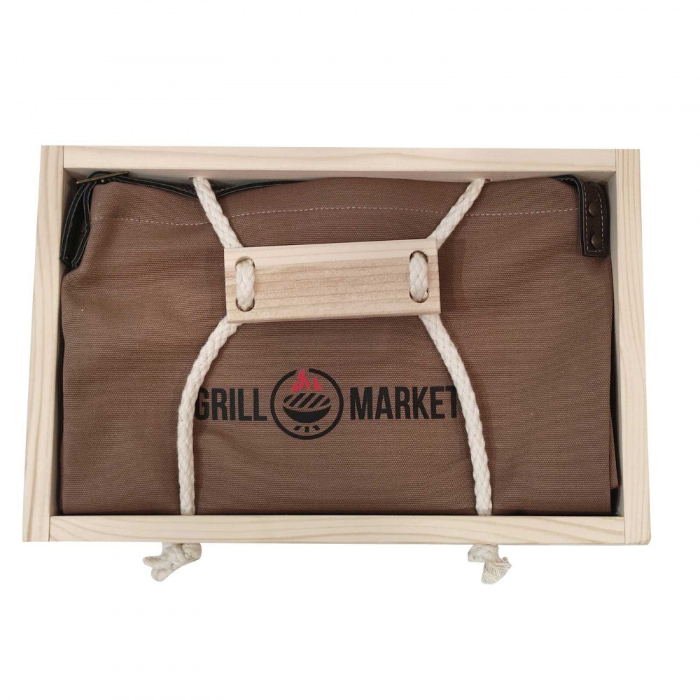 Set sort pentru gratar 77x68 cm din material textil premium in cutie de lemn tip cadou Grill Market [3]