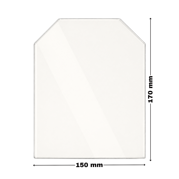 STICLĂ TERMOREZISTENTĂ 170x150 mm - UȘĂ SOBĂ/ȘEMINEU COMBI [2]
