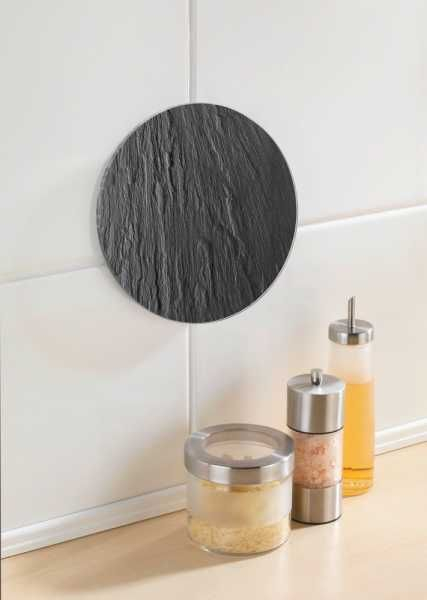 Suport pentru vase, din sticla, negru, diametru 20 cm, Wenko 53981100 [3]