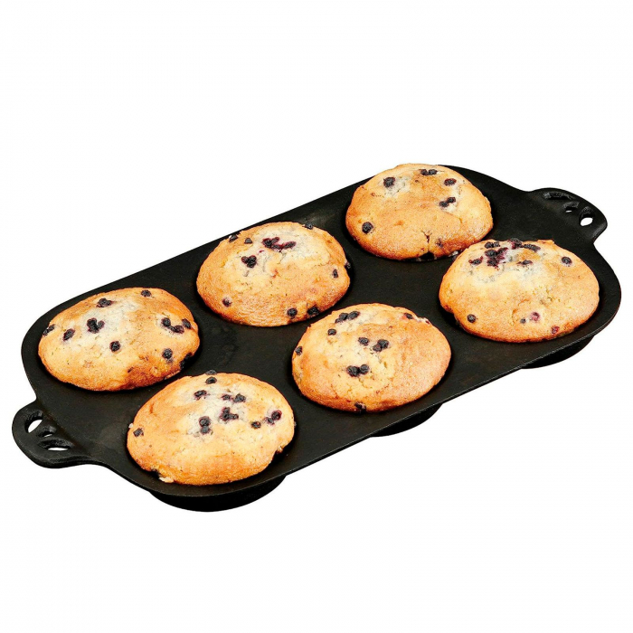 Tava din fonta pentru copt briose 40 x 23 x 2,5 cm Camp Chef CC-CIGT6 [3]