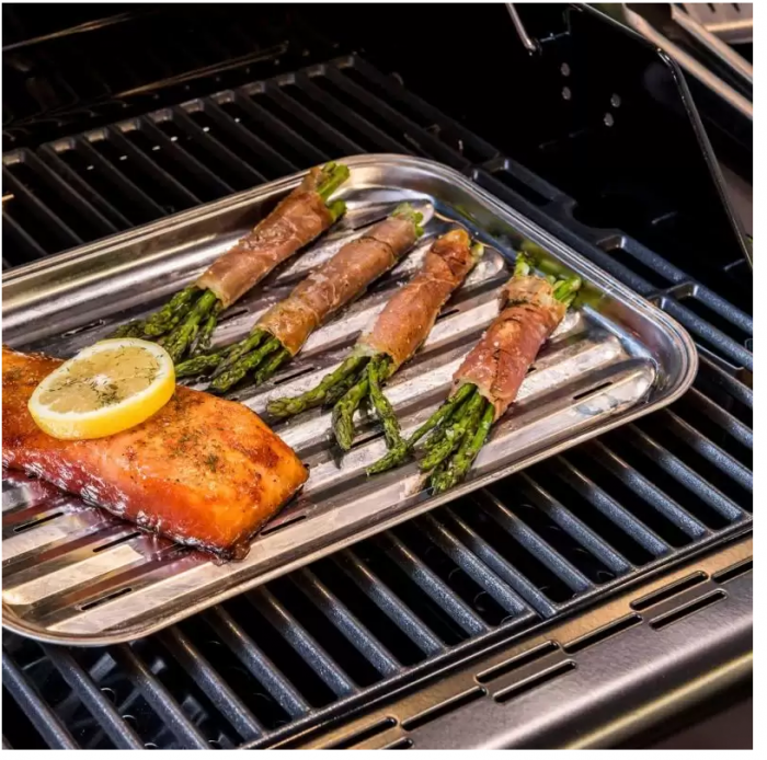 TAVA DIN INOX PENTRU GRATAR 34 x 24 x 2 CM CHAR-BROIL 140582 [2]