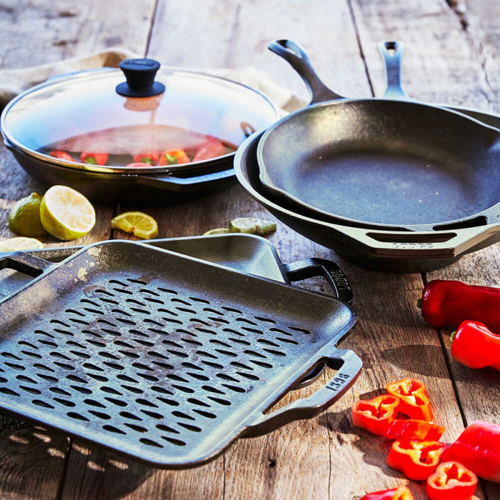 Tava patrata cu doua manere si gauri perforate pentru gratar Chef Collection Lodge 28 cm L-C11SGT [10]