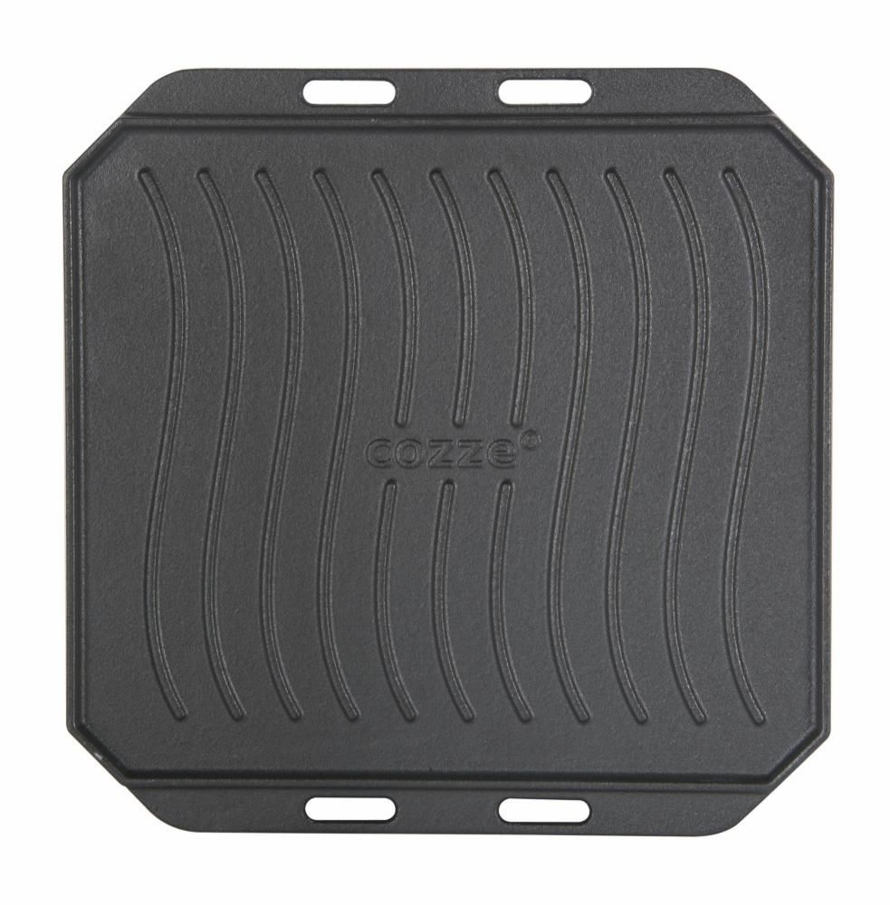 Tava reversibila din fonta cu suport din bambus pentru servire Cozze 33 x 33 cm 90327 [3]