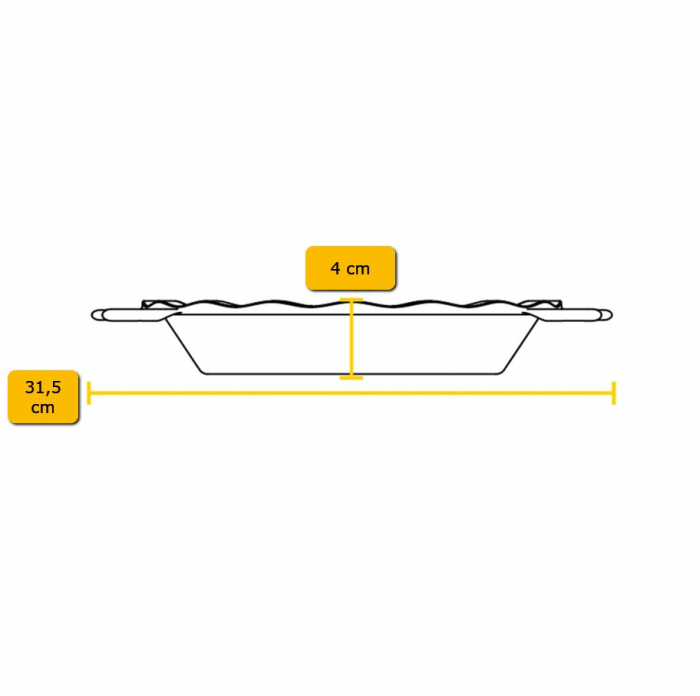 Tava rotunda din fonta pentru placinta 23 cm L-BW9PIE [5]