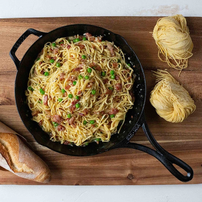 Tigaie adanca rotunda din fonta cu maner Lodge triplu asezonata Blacklock 26 cm L-BL96SK [7]