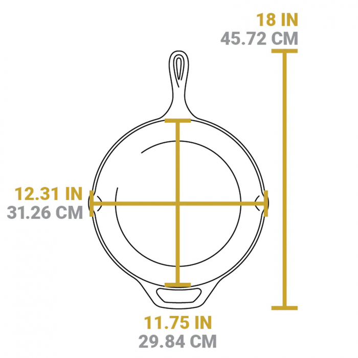 Tigaie adanca rotunda din fonta cu maner si logo Sugar Skull Lodge 30,5 cm L-10SKULL [6]