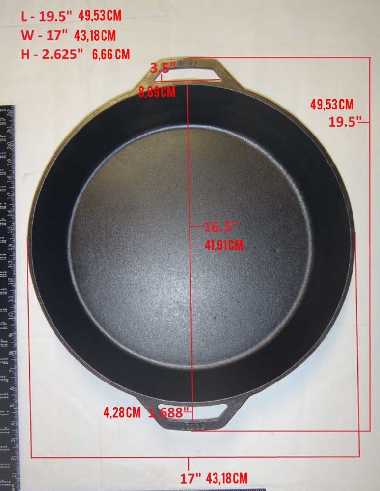 Tigaie adanca rotunda din fonta cu manere Lodge 43 cm L-17SK3 [9]