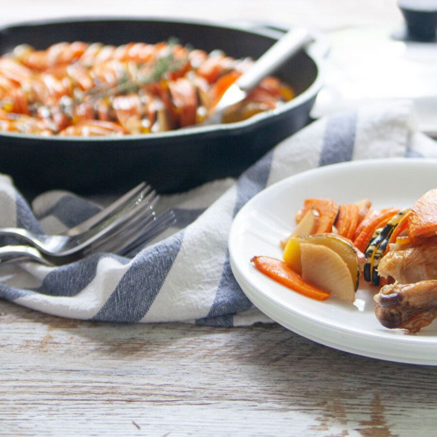 Tigaie adanca rotunda din fonta cu manere si capac de sticla Chef Collection Lodge 30 cm L-C12EP [4]