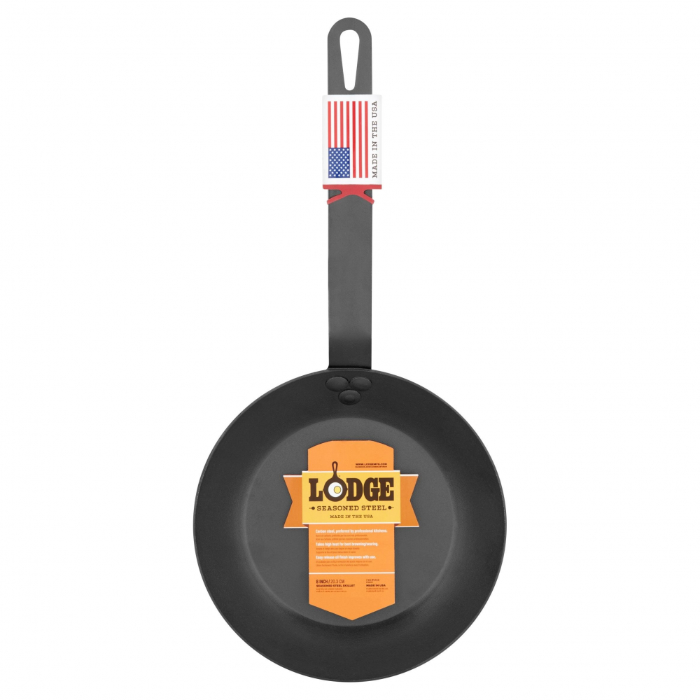 Tigaie adanca rotunda din otel carbon cu maner asezonata Lodge 20 cm L-CRS8 [4]