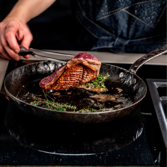 Tigaie cu maner lung din otel carbon 24 cm Forged ESFRYPAN1H24 [2]