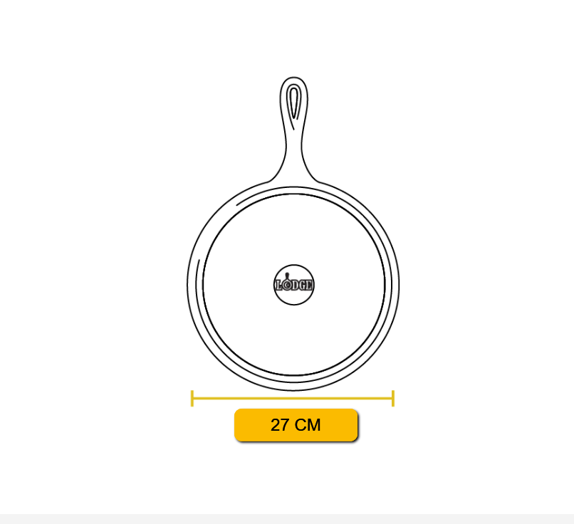 Tigaie din fonta pentru clatite Lodge 26 cm L-9OG3 [9]
